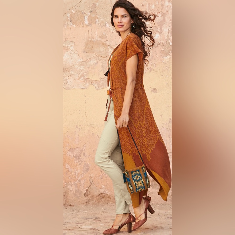 Peruvian Connection Arabesque Pima Cotton Jacquard Vest